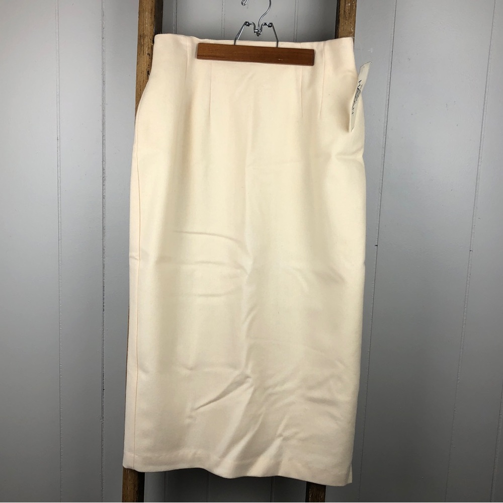 VTG Isaac Hazan Wool Midi Pencil Skirt NWT